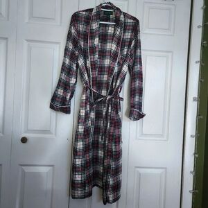 Ralph Lauren Red, Green and Black Plaid Robe